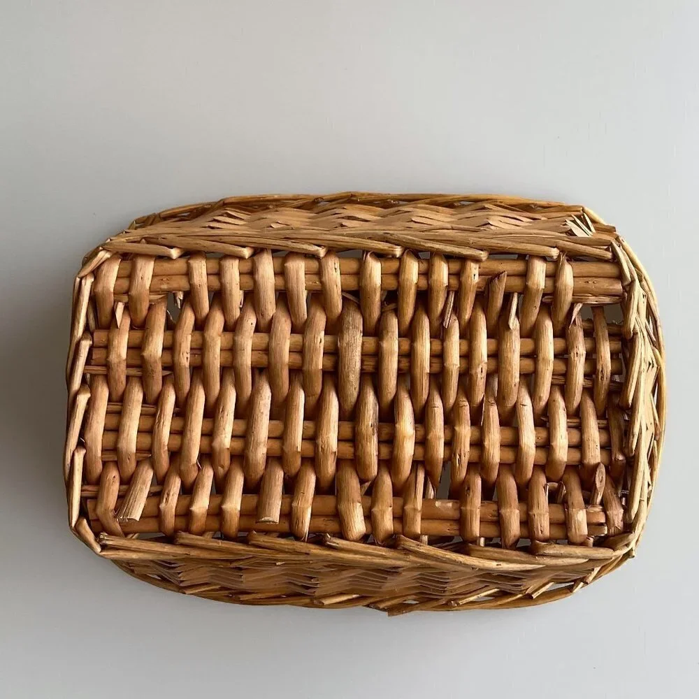 WOVEN RECTANGULAR BASKET HOME DECOR CRAFT DIY